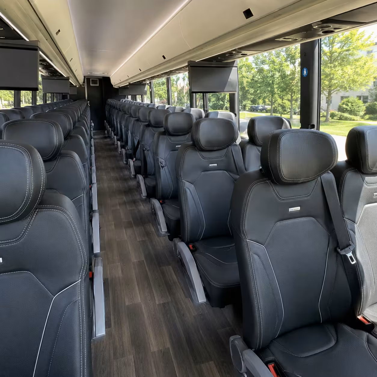 56 passenger charter bus interior